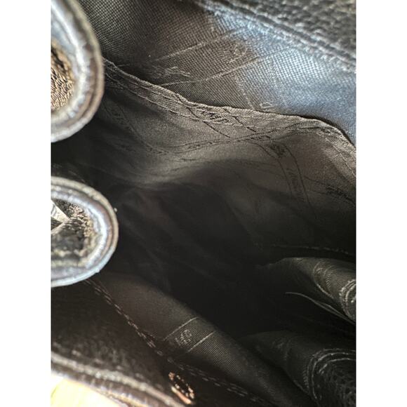 Longchamp Black Leather Le Foulonné Backpack Medium Silver Hardware - Picture 7 of 12